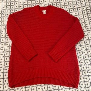 Oversized H&M Red Sweater/sweater Dress.